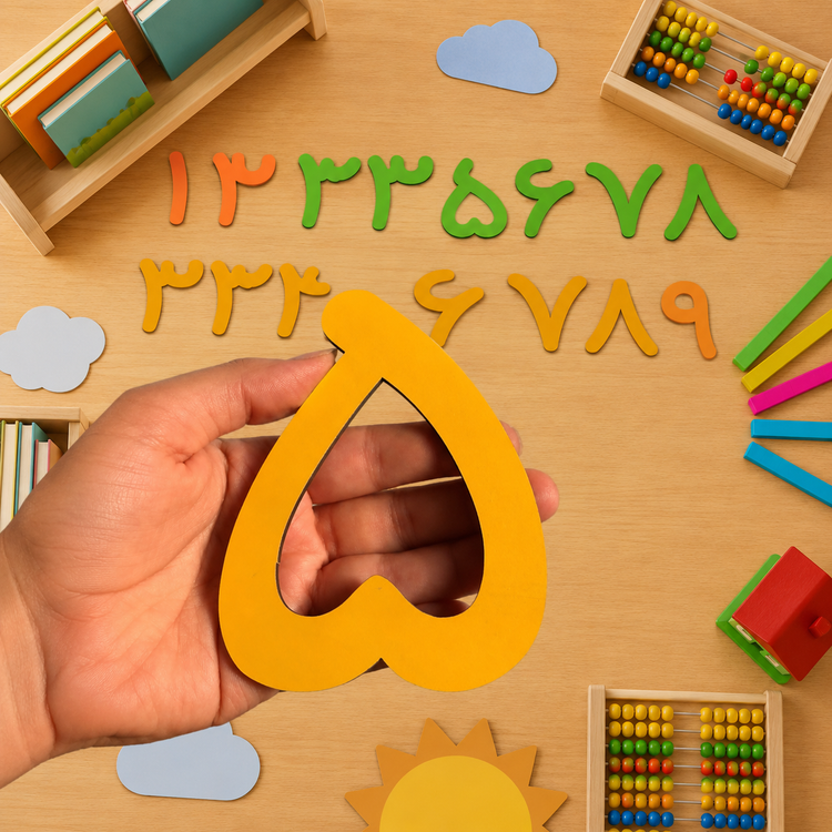 اعداد و علائم ریاضی چوبی آموزشی | آموزش مفاهیم ریاضی با بازی و لمس